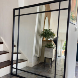 Jōbū Jobu Home - Aimi - Black Metal Rectangle Window Mirror - 120Cm X 95Cm - thumbnail 2