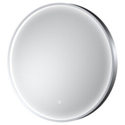 Hudson Reed Mensa Round Led Touch Sensor Inset Framed Mirror With Demister, Chrome, 600 X 600 mm - thumbnail 3