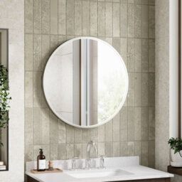 Hudson Reed Mensa Round Led Touch Sensor Inset Framed Mirror With Demister, Chrome, 600 X 600 mm - thumbnail 2