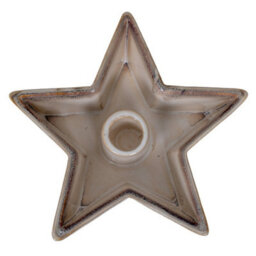 Hill Interiors Small Solace Star Candle Holder - Ceramic - L19 X W19 X H5 Cm - White - thumbnail 2