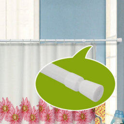190Cm Telescopic Curtain Rod  Spring Loaded Voile Tension Rail For Easy Installation - thumbnail 3