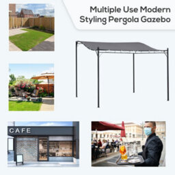 Outsunny 3M X 3M Gazebo Garden Pergola Canopy Sun Shade Shelter Soft Top - thumbnail 6