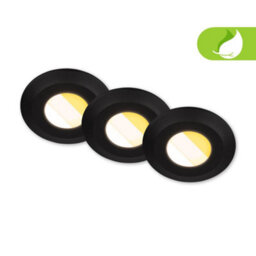 Briloner Recessed Led Spotlights Set 3X 4.9W Bathroom Lights Dimmable Lamp Ip44 Cct Black