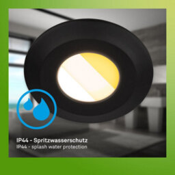 Briloner Recessed Led Spotlights Set 3X 4.9W Bathroom Lights Dimmable Lamp Ip44 Cct Black - thumbnail 5