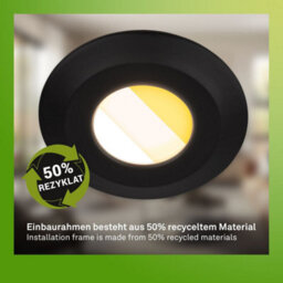 Briloner Recessed Led Spotlights Set 3X 4.9W Bathroom Lights Dimmable Lamp Ip44 Cct Black - thumbnail 6