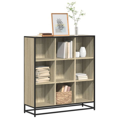 Berkfield Bookcase Sonoma Oak 97.5X33X107.5 Cm Engineered Wood And Metal - image 1