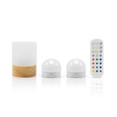 Auraglow Omniance Elara Rechargeable Wireless Table Lamp With Remote - 1 Lamp, 2 Light Sources, 1 Remote - image 1