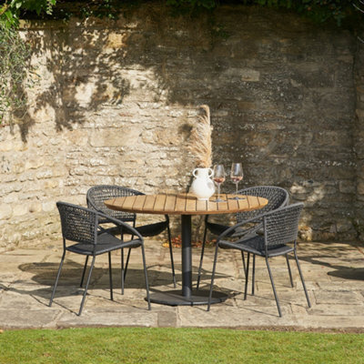Pacific Lifestyle Dakota Black Outdoor 4 Seater Dining Set - image 1