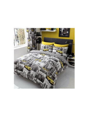 Gc Gaveno Cavailia Statue Of Liberty Suite Duvet Cover Bedding Set Grey King 3Pc With Nyc Matching Pillowcases
