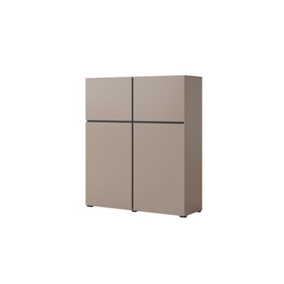 Arte Kross 76 Highboard Cabinet In Congo - W1190mm H1390mm D400mm, Sleek And Functional - image 1