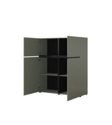 Arte Kross 76 Highboard Cabinet In Congo - W1190mm H1390mm D400mm, Sleek And Functional - thumbnail 2