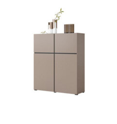 Arte Kross 76 Highboard Cabinet In Congo - W1190mm H1390mm D400mm, Sleek And Functional - thumbnail 3
