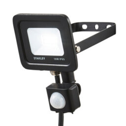 Litecraft 2 Pack Stanley Slimline Black 10 Watt Led Ip65 Outdoor Wall Flood Light With Pir Sensor - thumbnail 3