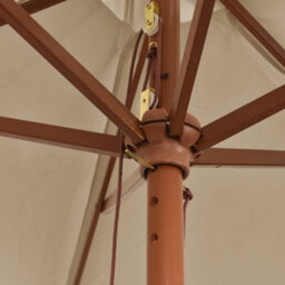Walplus Garden Parasol With Wooden Pole Taupe 299X240 Cm - thumbnail 6