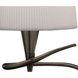 Luminosa Lighting Luminosa Mara Table Lamp 1 Light E14 Small, Antique Brass With Ivory White Shade - thumbnail 5