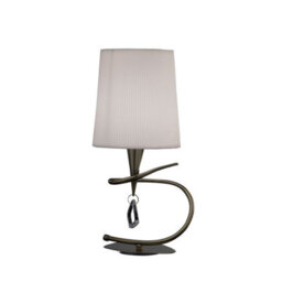 Luminosa Lighting Luminosa Mara Table Lamp 1 Light E14 Small, Antique Brass With Ivory White Shade - thumbnail 1