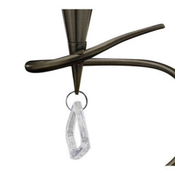 Luminosa Lighting Luminosa Mara Table Lamp 1 Light E14 Small, Antique Brass With Ivory White Shade - thumbnail 4