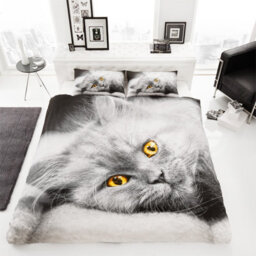 Gc Gaveno Cavailia 3D Wild Cat Duvet Cover Bedding Set Single 2Pc With Matching Pillowcases - thumbnail 1