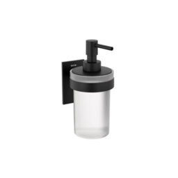 Cosmic Soap Dispenser, 175Ml, Self-Adhesive, Wall Mounted, Black, Pressed Glass And Metal, Stick Collection