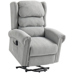 Homcom Power Lift Recliner Chair For Elderly With Remote Control, Grey - thumbnail 2