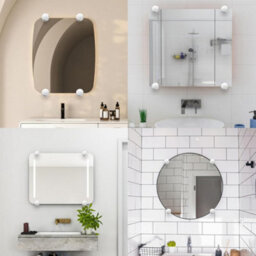 Sisi UK Mirror Clips 8 Pack Frameless Mirror Brackets Nickel Glass Clamps For Bathroom Wall Mounting 3 To 6mm Mirrors - thumbnail 2