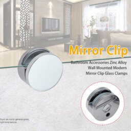 Sisi UK Mirror Clips 8 Pack Frameless Mirror Brackets Nickel Glass Clamps For Bathroom Wall Mounting 3 To 6mm Mirrors - thumbnail 5