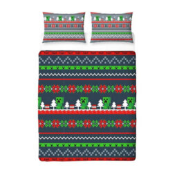 Minecraft Christmas Reversible Duvet Set Multicoloured (Double) - thumbnail 1