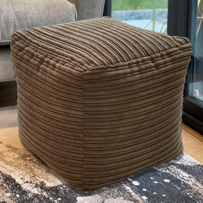 Beautiful Beanbags Jumbo Cord Beanbag Cube Footstool Large Pouffe Bean Bags