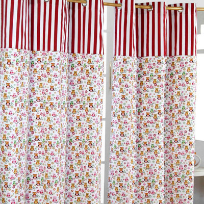 Homescapes Owls Printed Ready Made Eyelet Curtain Pair, 137 X 182 Cm Drop - image 1