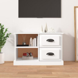 Berkfield Durable Tv Cabinet White 73X35.5X47.5 Cm Engineered Wood - thumbnail 2