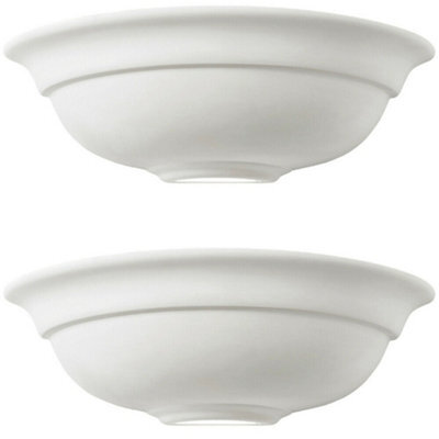 2 Pack Dimmable Led Wall Light Unglazed Ceramic Lounge Lamp Up Lighting Fitting - image 1
