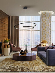 Luminosa Lighting Luminosa Looping Modern Designer Led Ring Swirl Pendant Light Matt Black, 2700Lm, 3000K - Uk Stock - thumbnail 2