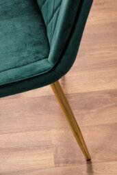 Furniturebox Andria White Marble Effect & Gold Leg Dining Table & 6 Green Pesaro Gold Leg Velvet Dining Chairs - thumbnail 9