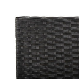 Walplus Garden Bench With Cushions Black 176 Cm Poly Rattan - thumbnail 8