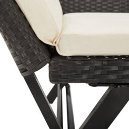 Walplus Garden Bench With Cushions Black 176 Cm Poly Rattan - thumbnail 9