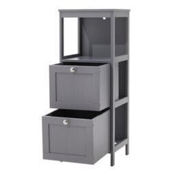 Thehotsale Wooden Bathroom Cabinet Freestanding Storage With Smooth Drawers 80Cm H X 30Cm W X 30Cm D - thumbnail 5
