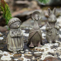 Burgess Set 3 Jemima Puddle Duck + Peter Rabbit + Mrs Tiggywinkle Resin Ornament Statue Home Garden Ornament Mini Sculpture Decoration - thumbnail 2