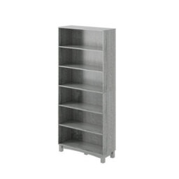 Urbn-Living Urbnliving 180Cm Height Ash Grey 6 Tier Wide Wooden Bookcase Shelf Storage Display Shelving Unit - thumbnail 2