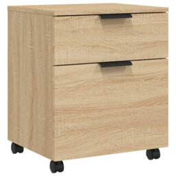 Walplus Mobile File Cabinet With Wheels Sonoma Oak 45X38X54 Cm Engineered Wood - thumbnail 2