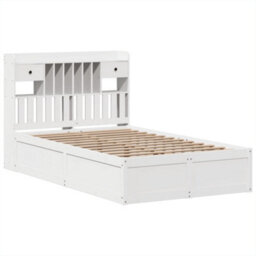 Berkfield Bed Frame Without Mattress White 135X190 Cm Double Solid Wood Pine - thumbnail 3