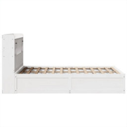 Berkfield Bed Frame Without Mattress White 135X190 Cm Double Solid Wood Pine - thumbnail 6