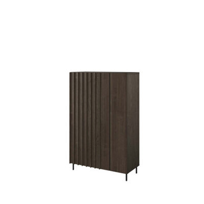 Arte Piemonte Highboard Cabinet (H)1440mm (W)920mm (D)440mm - Dark Oak Effect Versatile Storage Cabinet - image 1
