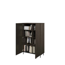 Arte Piemonte Highboard Cabinet (H)1440mm (W)920mm (D)440mm - Dark Oak Effect Versatile Storage Cabinet - thumbnail 3