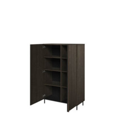 Arte Piemonte Highboard Cabinet (H)1440mm (W)920mm (D)440mm - Dark Oak Effect Versatile Storage Cabinet - thumbnail 2