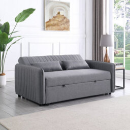 Flintshire Furniture Carys 2 Seater Pull Out Sofa Bed In Grey - thumbnail 6