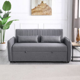 Flintshire Furniture Carys 2 Seater Pull Out Sofa Bed In Grey - thumbnail 2