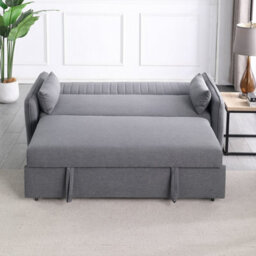 Flintshire Furniture Carys 2 Seater Pull Out Sofa Bed In Grey - thumbnail 4
