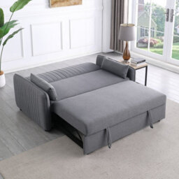 Flintshire Furniture Carys 2 Seater Pull Out Sofa Bed In Grey - thumbnail 3