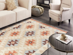 Beliani Rug Dilijan Multicolour 160 X 230 Cm Cotton Kilim - thumbnail 2