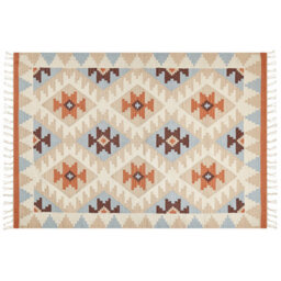 Beliani Rug Dilijan Multicolour 160 X 230 Cm Cotton Kilim - thumbnail 4